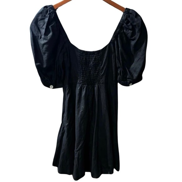 Capulet Revolve Black Bernie Dress Sz S Small No Tie Puff sleeve - Picture 8 of 8